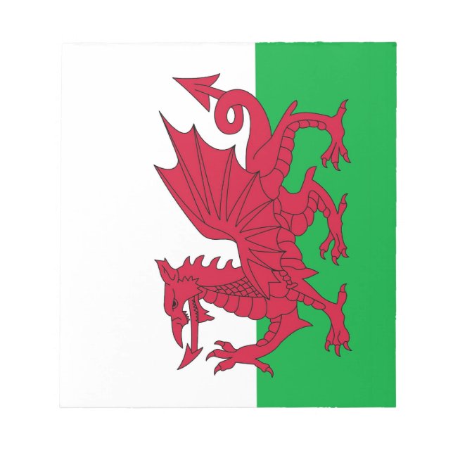 Anteckningsblock med Flagga Wales (Framsida)