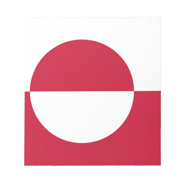 Anteckningsblock med Grönlands Flagga (Framsida)