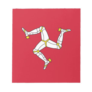 Anteckningsblock med Isle of Man Flagga