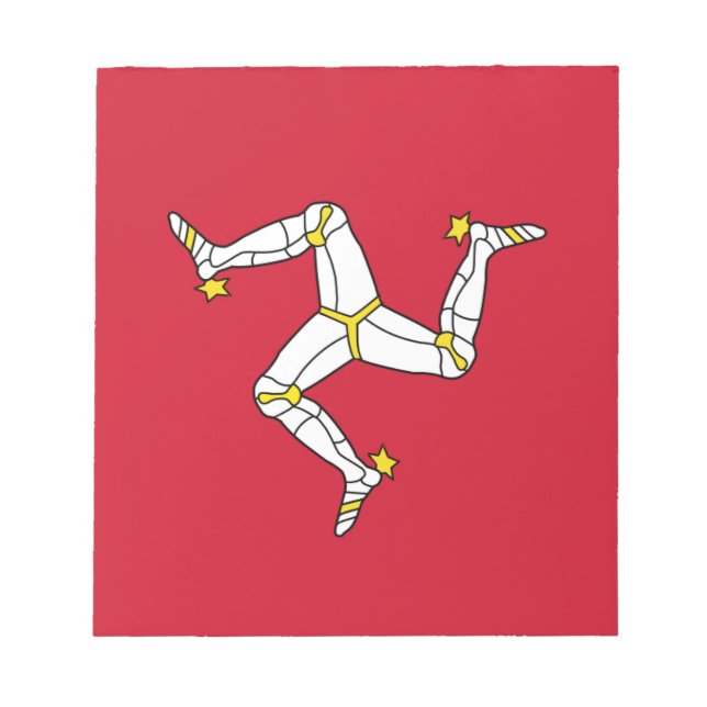 Anteckningsblock med Isle of Man Flagga (Framsida)
