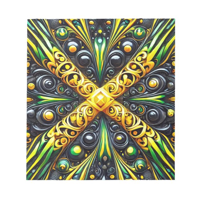 Anteckningsblock med Jamaican Färg Modern design (Framsida)