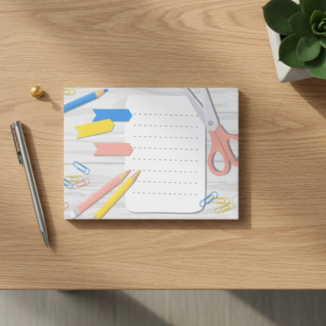 Anteckningsblock med Post-it®-lappar med skolmater Post-it Block (Skapare uppladdad)