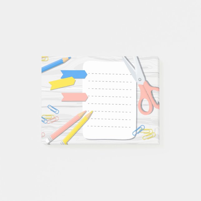 Anteckningsblock med Post-it®-lappar med skolmater Post-it Block (Framsida)