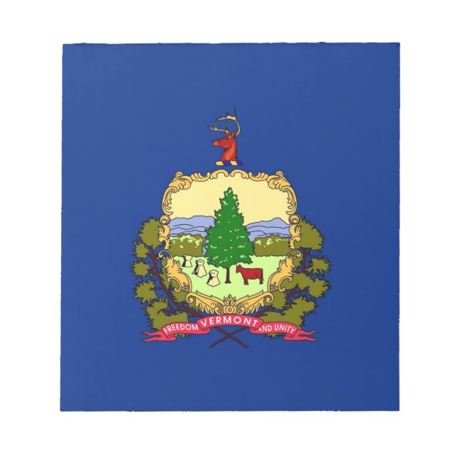 Anteckningsblock med Vermont-Flagga (Framsida)