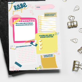 Anteckningsblock på sidan för sorg och ilska