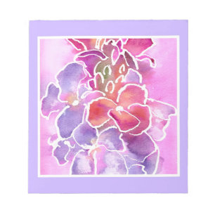 Anteckningsblock rosa, Mauve, blåttWallflowers