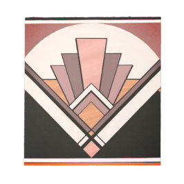 Anteckningsblock - Sangria Art Deco Fläktdesign
