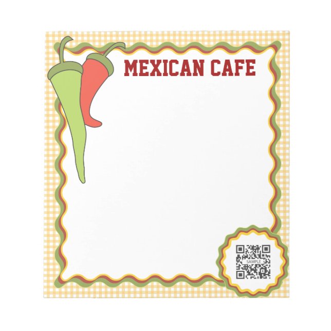 Anteckningsblock Template Mexican Food (Framsida)