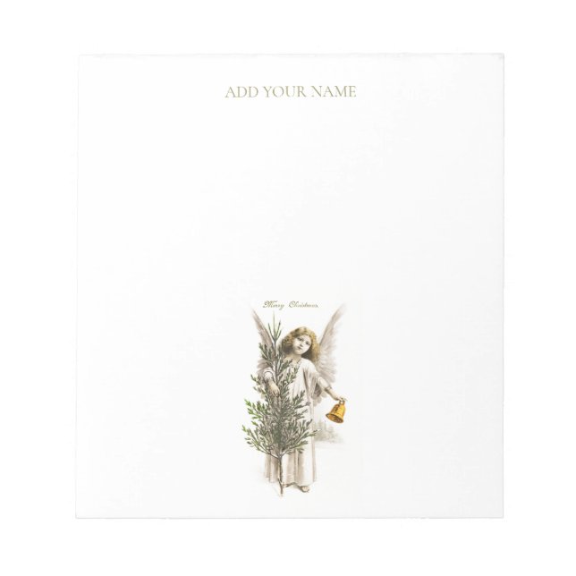 ANTECKNINGSBLOCK: VINTAGE CHRISTMAS ANGEL ANTECKNINGSBLOCK (Framsida)