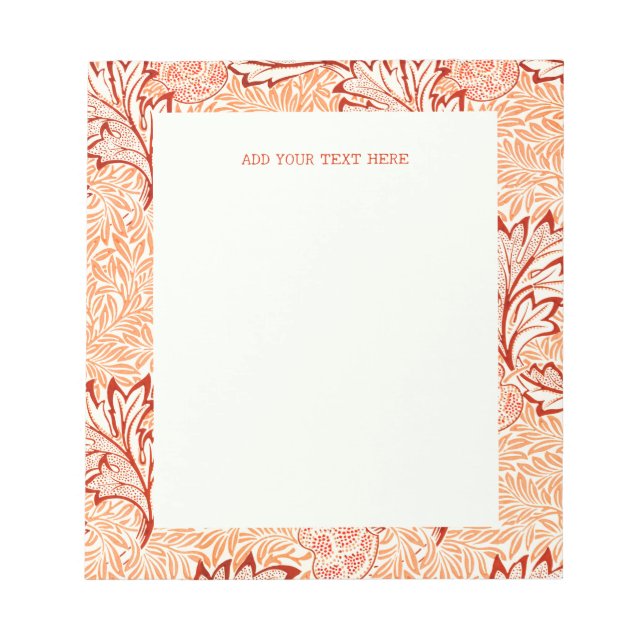 ANTECKNINGSBLOCK: WILLIAM MORRIS : ÄPPLE ANTECKNINGSBLOCK (Framsida)