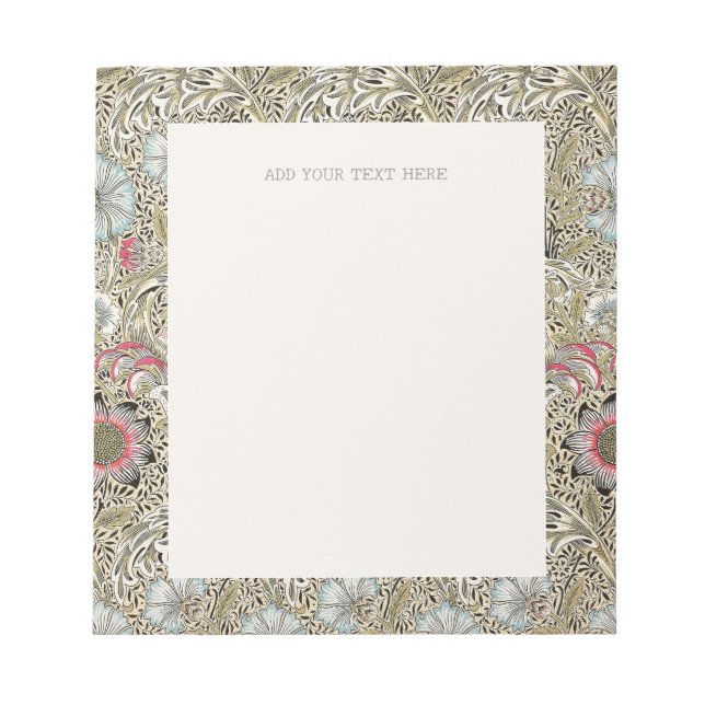 ANTECKNINGSBLOCK: WILLIAM MORRIS : CORNCOCKLE ANTECKNINGSBLOCK (Framsida)