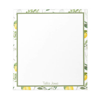 Anteckningsblocken anpassningsbar Lemon och Flower Anteckningsblock