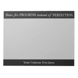 ANTECKNINGSBLOCKEN PROGRESS vs PERFECTION anpassni Anteckningsblock