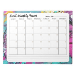 Anteckningsblocket abstrakt Chic månadskalender Anteckningsblock