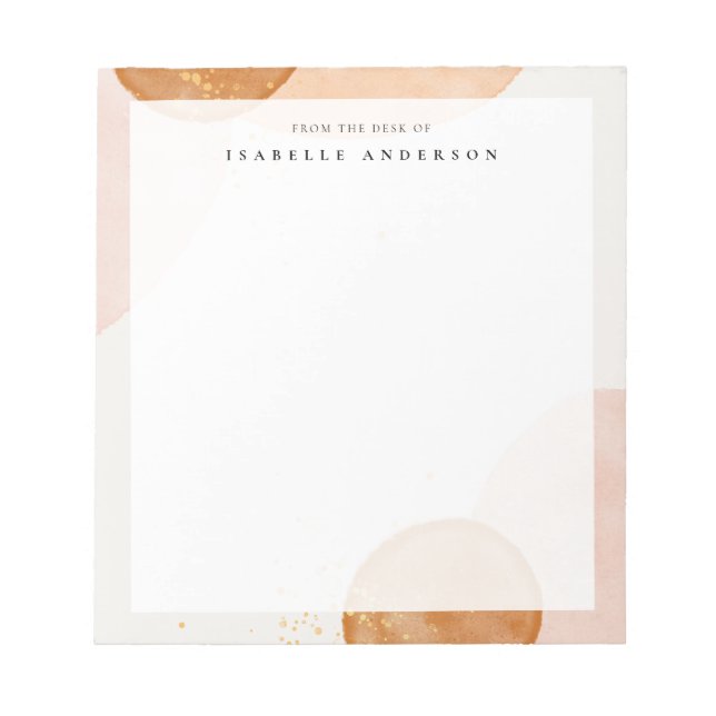 Anteckningsblocket abstrakt Vattenfärgformer Anteckningsblock (Framsida)