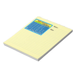 Anteckningsblocket Algebra Gult Anteckningsblock