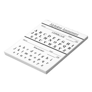 Anteckningsblocket Alphabet Assessment Teacher Anteckningsblock