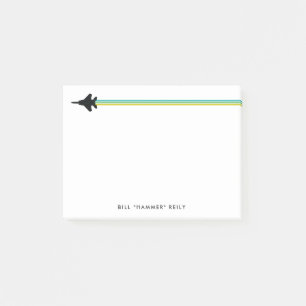 Anteckningsblocket Anpassat namn för F-15 Fighter Post-it Block