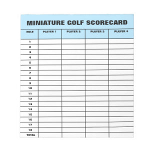 Anteckningsblocket anpassningsbar för miniatyrgolf anteckningsblock