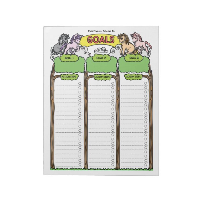 Anteckningsblocket Anpassningsbar för Unicorn Goal Anteckningsblock (Roterad)
