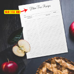 Anteckningsblocket anpassningsbar Minimalistisk Gl Anteckningsblock<br><div class="desc">Ett minimalistiskt anteckningsblock för glutenfria recept.</div>