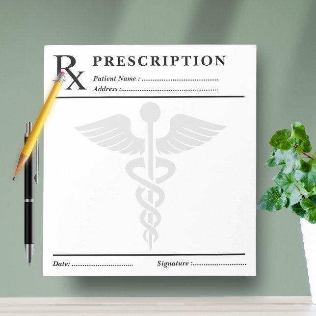 Anteckningsblocket anpassningsbar recept - rediger anteckningsblock (Custom Prescription Notepad – Editable Doctor RX)