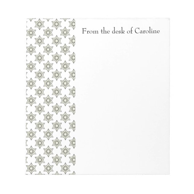 Anteckningsblocket Art Deco Stars Personlig Anteckningsblock (Framsida)
