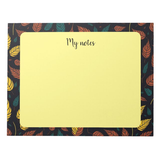 Anteckningsblocket Autumnal löv Anteckningsblock (Framsida)