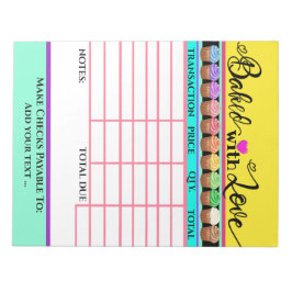 Anteckningsblocket Bakåt med Kärlek-faktura Anteckningsblock