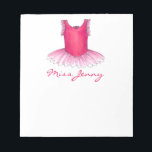Anteckningsblocket Ballet Tutu Personlig Dance Tea Anteckningsblock<br><div class="desc">Anteckningsblocket innehåller en originalillustration av en rosa balett tutu. Anpassa till namn om din favoritdanslärare för en gåva av ett slag!</div>