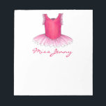 Anteckningsblocket Ballet Tutu Personlig Dance Tea Anteckningsblock<br><div class="desc">Anteckningsblocket innehåller en originalillustration av en rosa balett tutu. Anpassa till namn om din favoritdanslärare för en gåva av ett slag!</div>