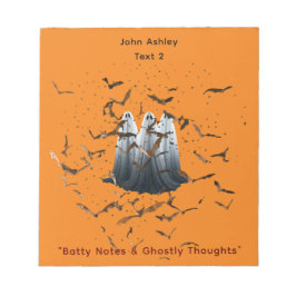 anteckningsblocket "Batty Notes & Ghoely Thoughts" Anteckningsblock