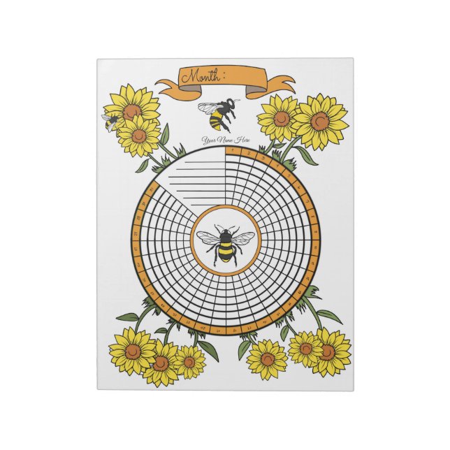 Anteckningsblocket Be Habit Tracker Anpassningsbar Anteckningsblock (Roterad)