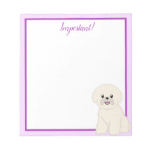 Anteckningsblocket Bichon Frise Blank