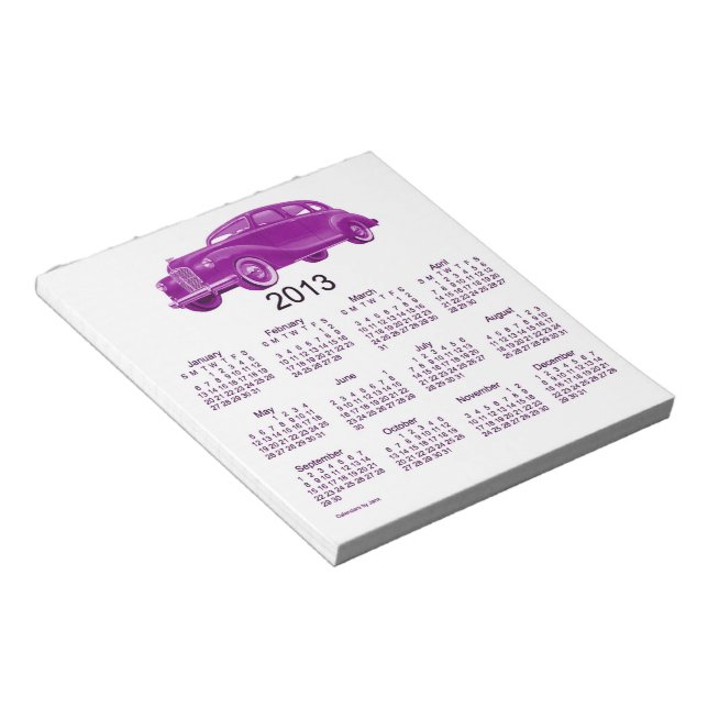 anteckningsblocket Bilkalender 2013 Anteckningsblock (Vinklad)