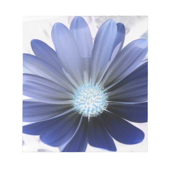 Anteckningsblocket Blå daisy Blå blomma Anteckningsblock (Framsida)