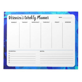 Anteckningsblocket Blå vattenfärg Abstrakt varje v Anteckningsblock