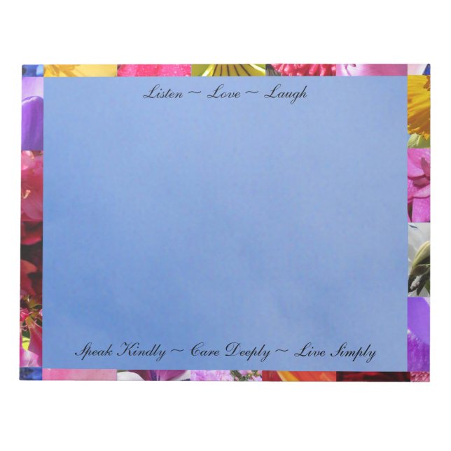 Anteckningsblocket Blommor med citattecken Anteckningsblock (Framsida)