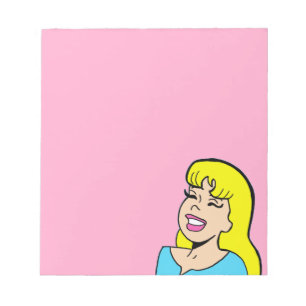 Anteckningsblocket Blonde Bombshell Tecknad Strip Anteckningsblock