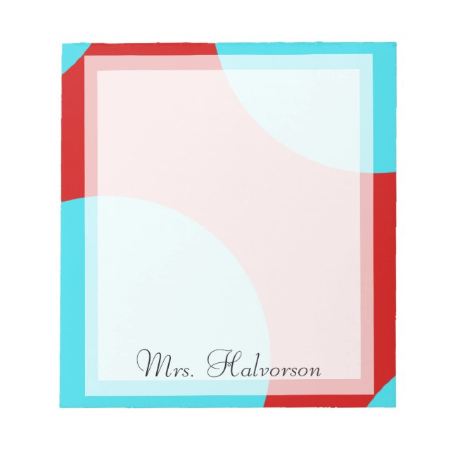Anteckningsblocket Blue and Red Customical Dot Cir Anteckningsblock (Framsida)