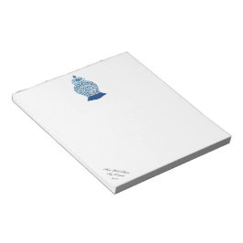 Anteckningsblocket Blue and White Ginger Burk Anteckningsblock