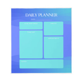 Anteckningsblocket Blue Daily Planner Anteckningsblock