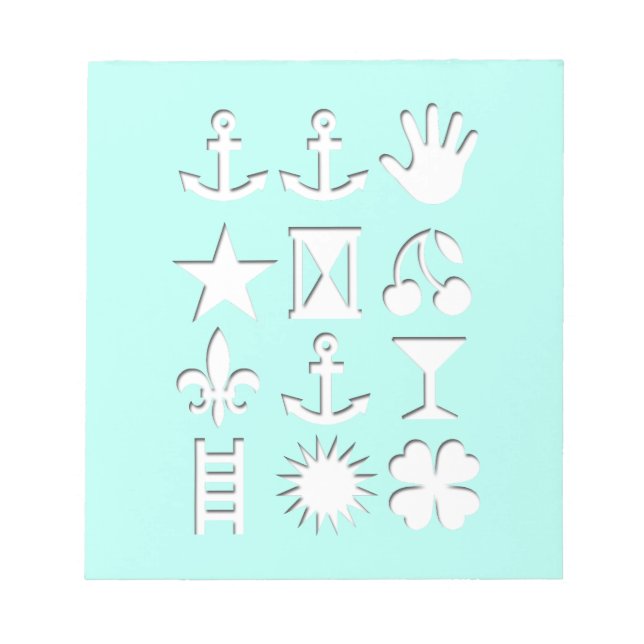 Anteckningsblocket Blue Encoded Message Vänskap Anteckningsblock (Framsida)