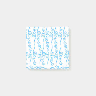 Anteckningsblocket Blue Swirls Post-it Block