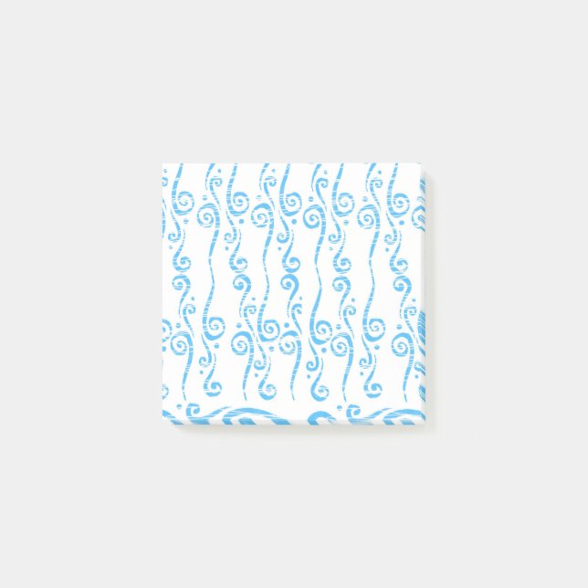 Anteckningsblocket Blue Swirls Post-it Block (Framsida)