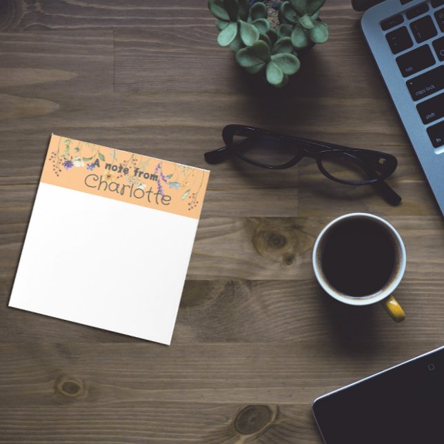 Anteckningsblocket Boho Land-gult för vildblommor Anteckningsblock (Skapare uppladdad)