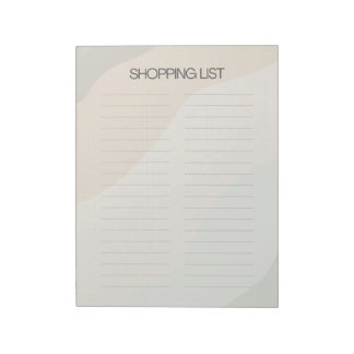 Anteckningsblocket Boho Shopping List Anteckningsblock