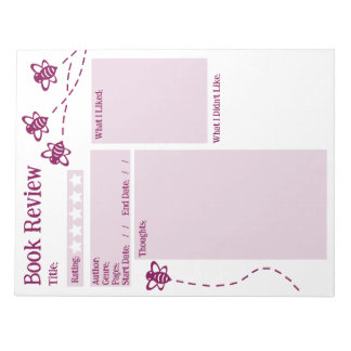 Anteckningsblocket Bok Review Reading Bee  Anteckningsblock
