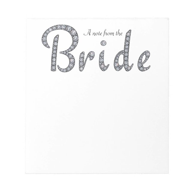 Anteckningsblocket Bride bling Anteckningsblock (Framsida)