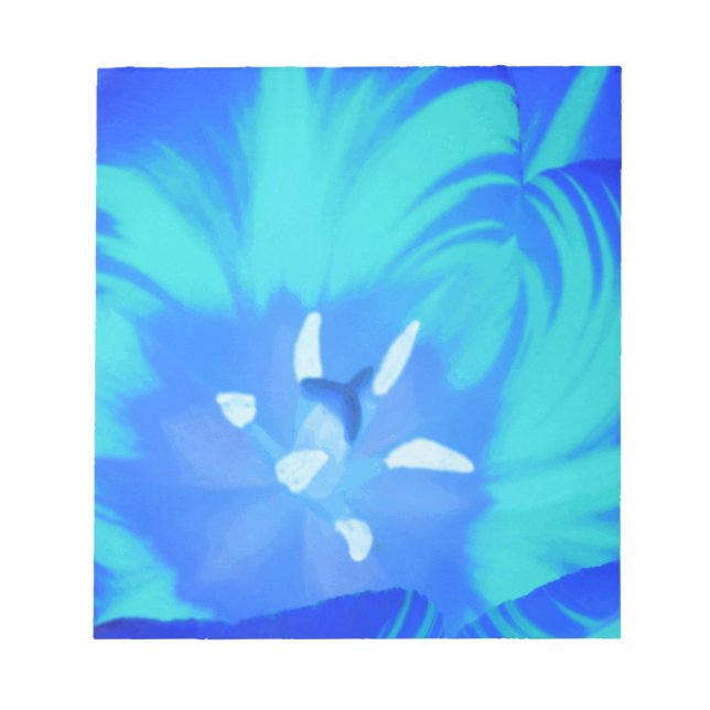 Anteckningsblocket Bright Blue Tulip Anteckningsblock (Framsida)